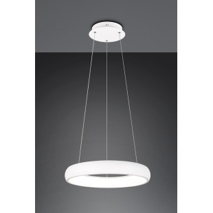Lampa wisząca okrągła z regulacją barwy światła Cardona LED 46cm biały mat Trio