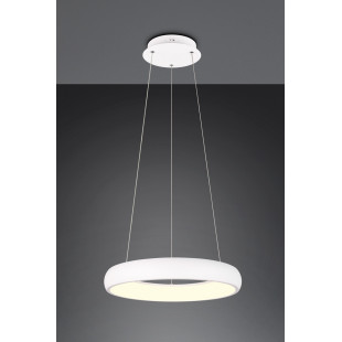Lampa wisząca okrągła z regulacją barwy światła Cardona LED 46cm biały mat Trio