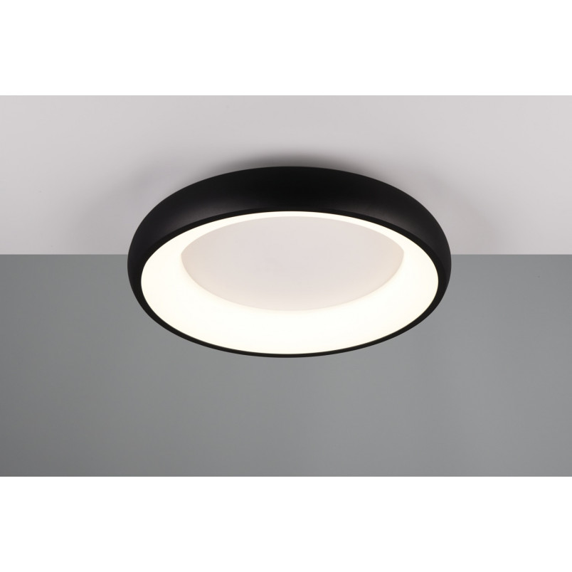 Plafon nowoczesny z regulacją barwy światła Cardona LED 46cm czarny mat Trio