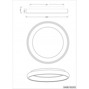 Plafon nowoczesny z regulacją barwy światła Cardona LED 62cm biały mat Trio