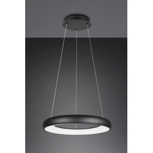 Lampa wisząca okrągła z regulacją barwy światła Cardona LED 62cm czarny mat Trio