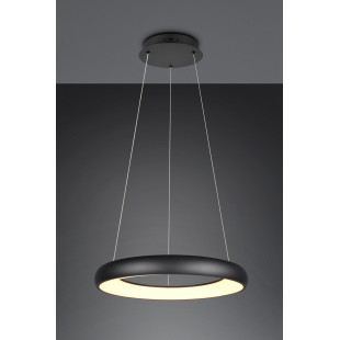 Lampa wisząca okrągła z regulacją barwy światła Cardona LED 62cm czarny mat Trio