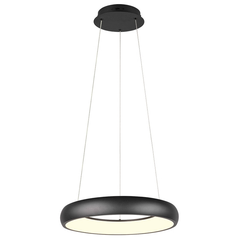 Lampa wisząca okrągła z regulacją barwy światła Cardona LED 46cm czarny mat Trio