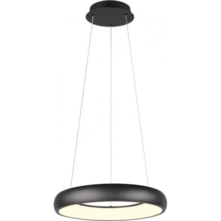 Lampa wisząca okrągła z regulacją barwy światła Cardona LED 46cm czarny mat Trio