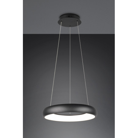 Lampa wisząca okrągła z regulacją barwy światła Cardona LED 46cm czarny mat Trio