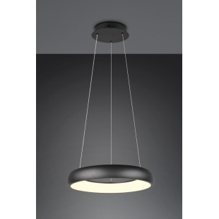 Lampa wisząca okrągła z regulacją barwy światła Cardona LED 46cm czarny mat Trio