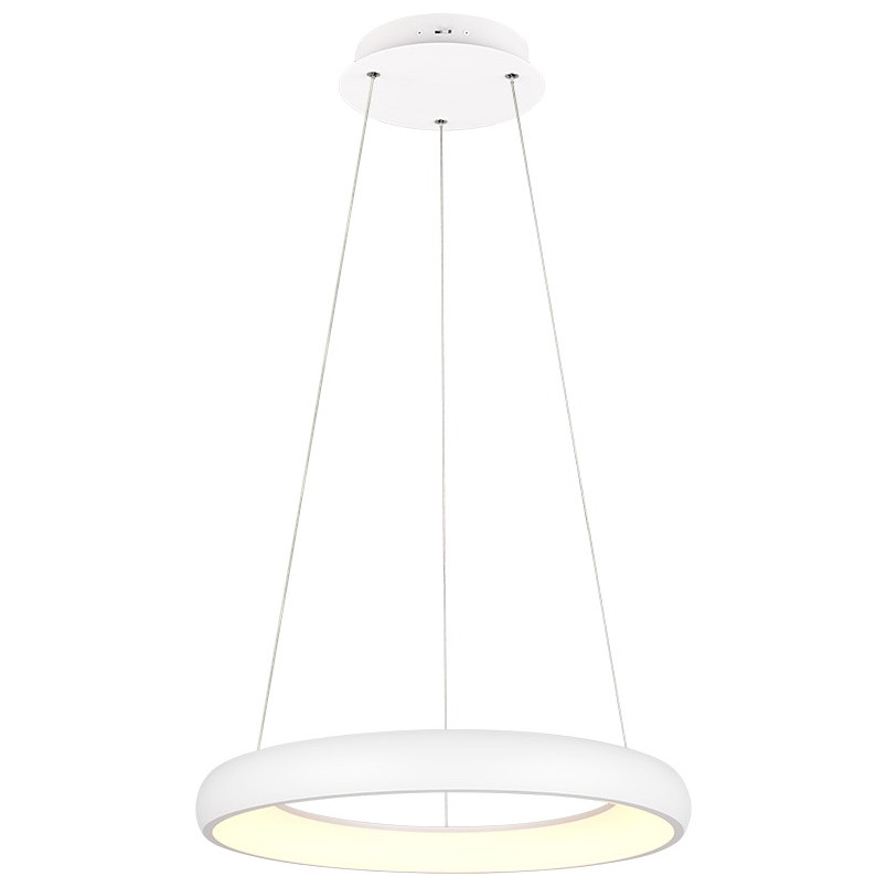 Lampa wisząca okrągła z regulacją barwy światła Cardona LED 62cm biały mat Trio