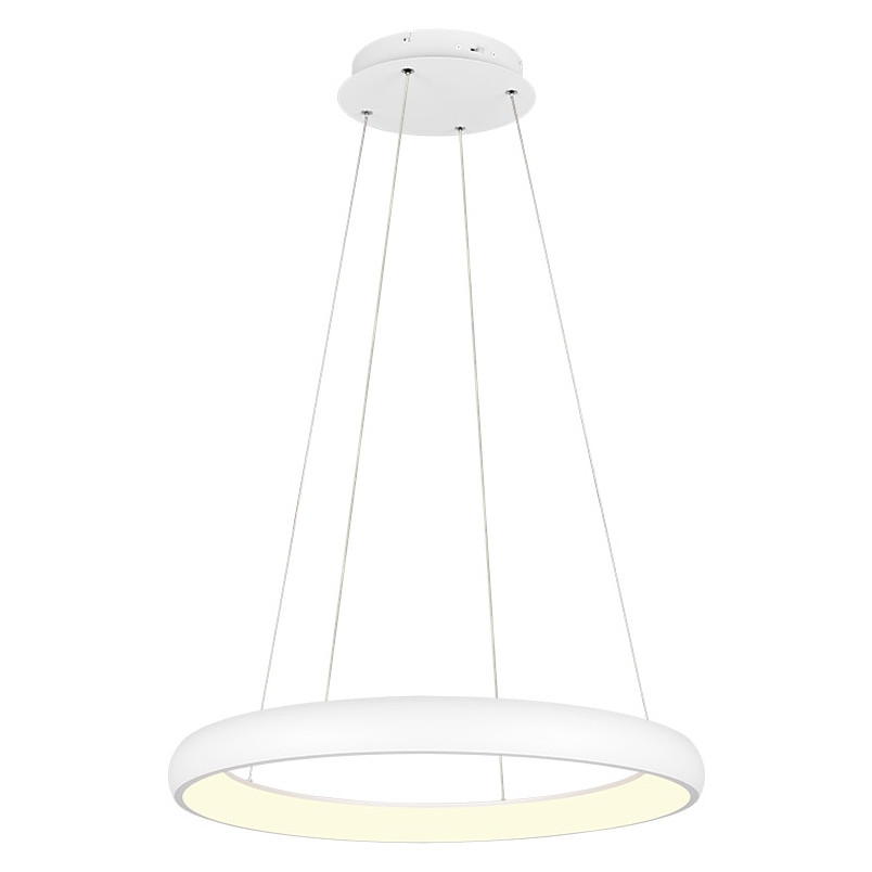 Lampa wisząca okrągła z regulacją barwy światła Cardona LED 75cm biały mat Trio