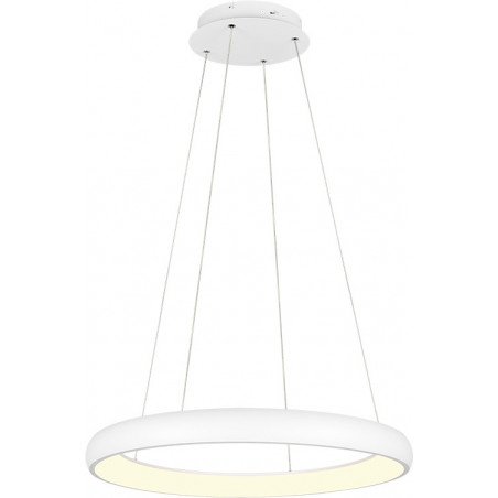 Lampa wisząca okrągła z regulacją barwy światła Cardona LED 75cm biały mat Trio