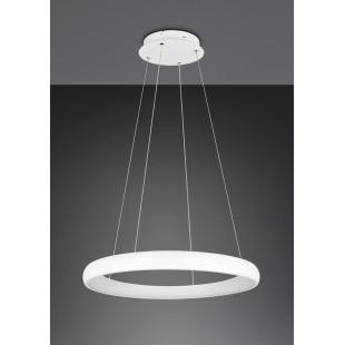 Lampa wisząca okrągła z regulacją barwy światła Cardona LED 75cm biały mat Trio
