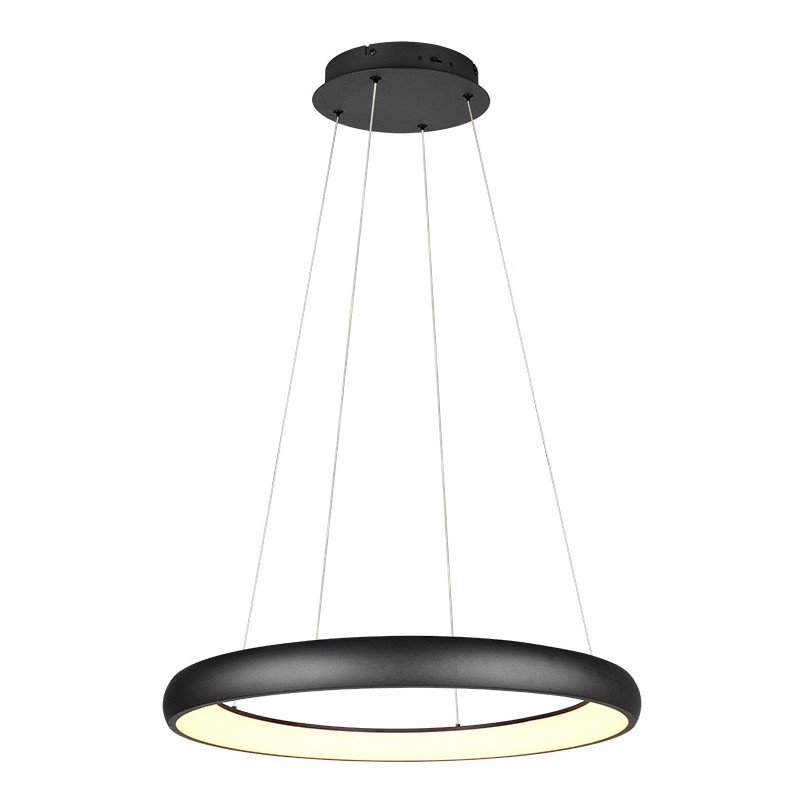 Lampa wisząca okrągła z regulacją barwy światła Cardona LED 75cm czarny mat Trio