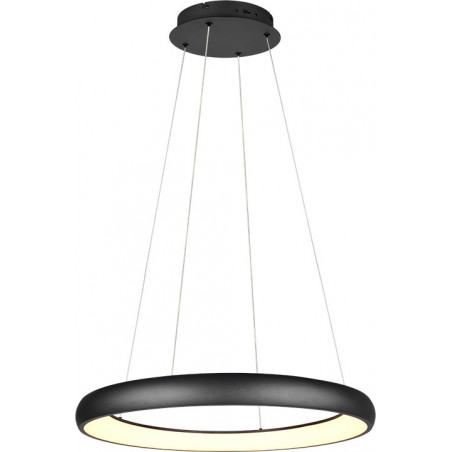 Lampa wisząca okrągła z regulacją barwy światła Cardona LED 75cm czarny mat Trio