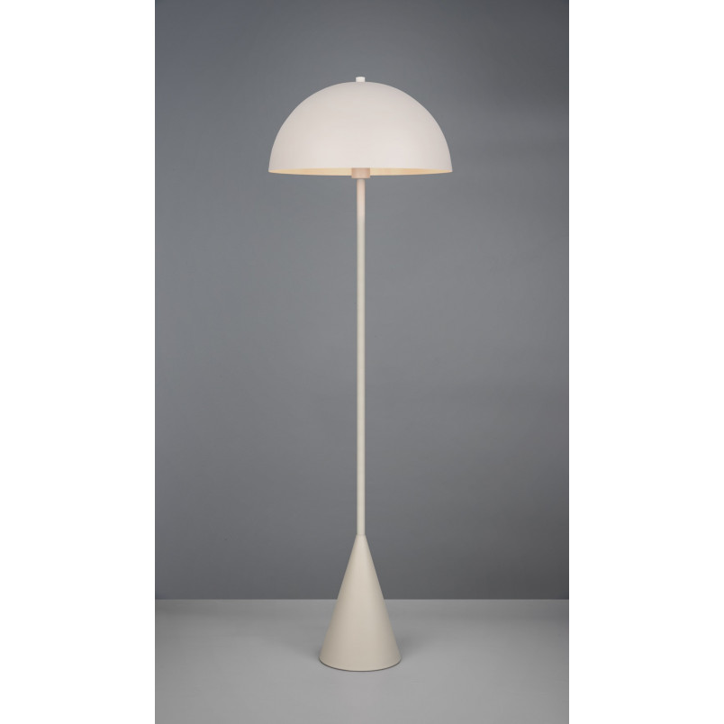 Lampa podłogowa "grzybek" na stożkowej podstawie Alfie 130cm szara Trio