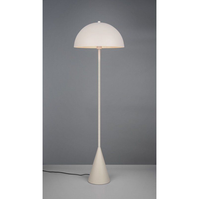 Lampa podłogowa "grzybek" na stożkowej podstawie Alfie 130cm szara Trio