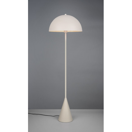 Lampa podłogowa "grzybek" na stożkowej podstawie Alfie 130cm szara Trio