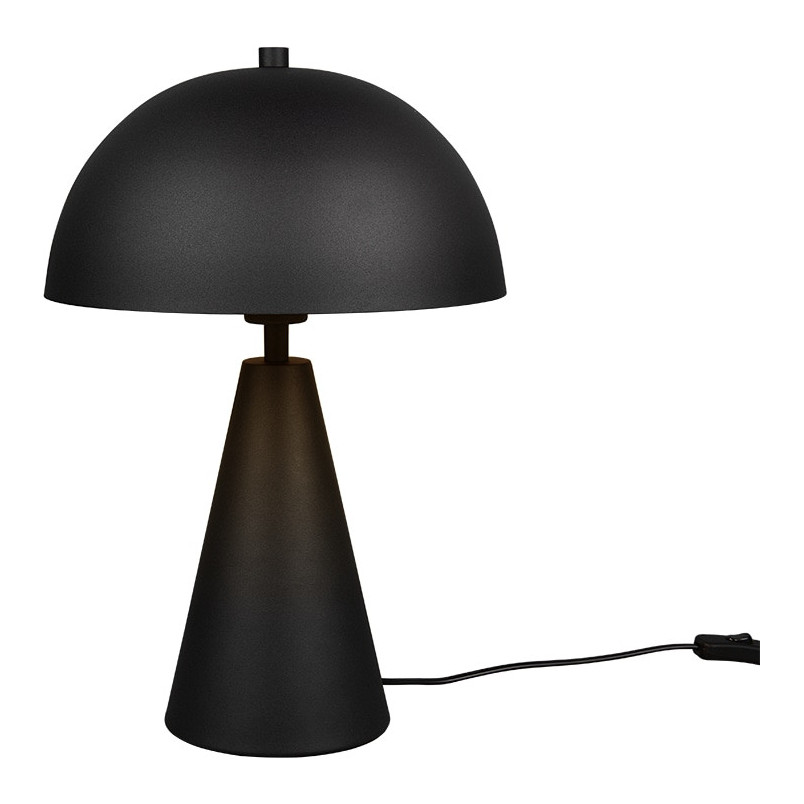 Lampa stołowa "grzybek" na stożkowej podstawie Alfie 30cm H43cm czarny mat Trio