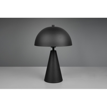 Lampa stołowa "grzybek" na stożkowej podstawie Alfie 30cm H43cm czarny mat Trio