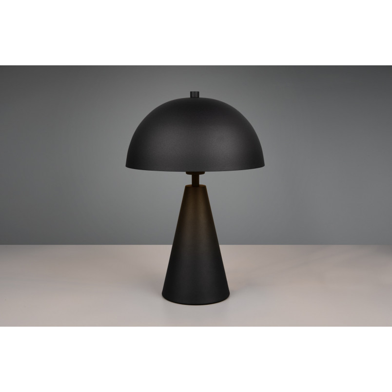 Lampa stołowa "grzybek" na stożkowej podstawie Alfie 30cm H43cm czarny mat Trio