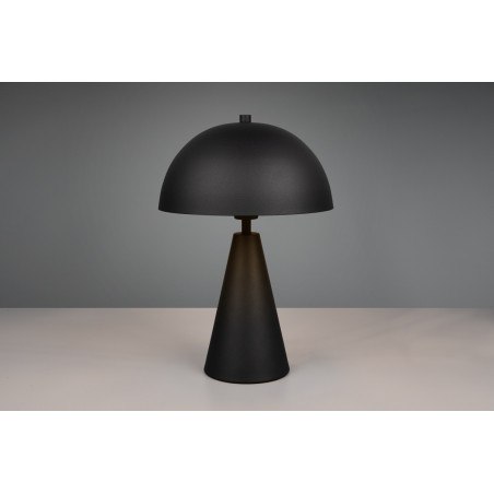 Lampa stołowa "grzybek" na stożkowej podstawie Alfie 30cm H43cm czarny mat Trio