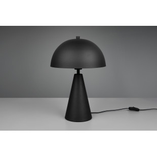 Lampa stołowa "grzybek" na stożkowej podstawie Alfie 30cm H43cm czarny mat Trio
