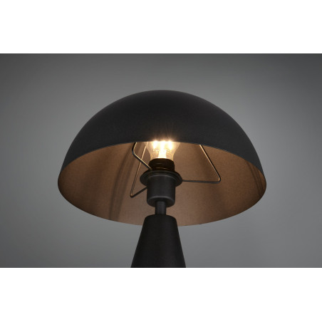 Lampa stołowa "grzybek" na stożkowej podstawie Alfie 30cm H43cm czarny mat Trio