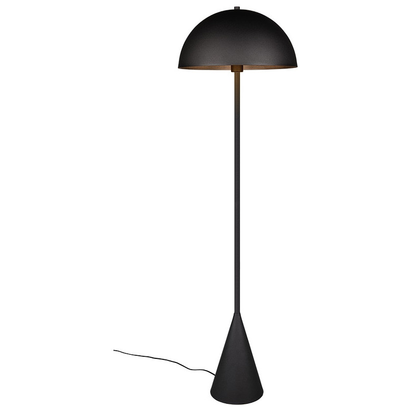 Lampa podłogowa "grzybek" na stożkowej podstawie Alfie 130cm czarny mat Trio