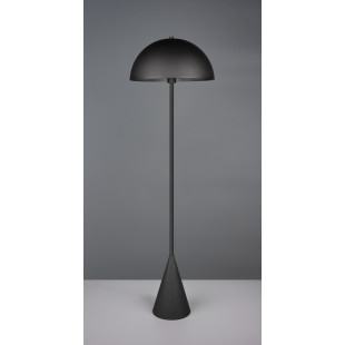 Lampa podłogowa "grzybek" na stożkowej podstawie Alfie 130cm czarny mat Trio