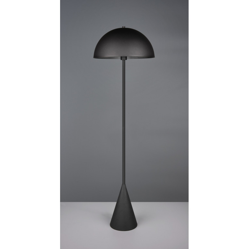 Lampa podłogowa "grzybek" na stożkowej podstawie Alfie 130cm czarny mat Trio