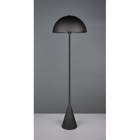 Lampa podłogowa "grzybek" na stożkowej podstawie Alfie 130cm czarny mat Trio