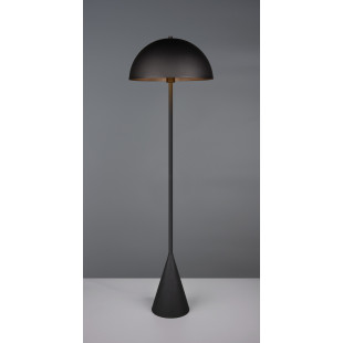 Lampa podłogowa "grzybek" na stożkowej podstawie Alfie 130cm czarny mat Trio