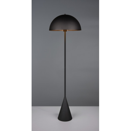 Lampa podłogowa "grzybek" na stożkowej podstawie Alfie 130cm czarny mat Trio