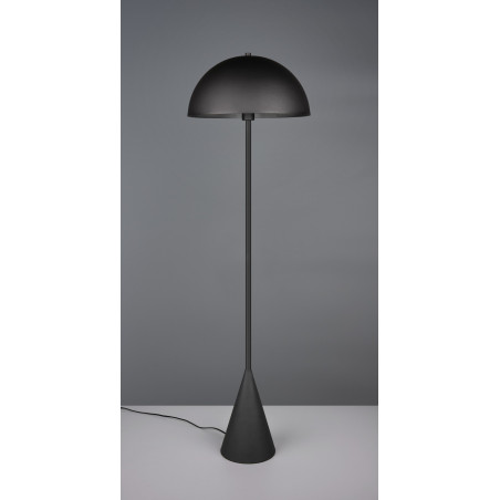 Lampa podłogowa "grzybek" na stożkowej podstawie Alfie 130cm czarny mat Trio