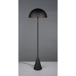 Lampa podłogowa "grzybek" na stożkowej podstawie Alfie 130cm czarny mat Trio