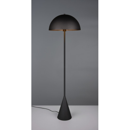 Lampa podłogowa "grzybek" na stożkowej podstawie Alfie 130cm czarny mat Trio