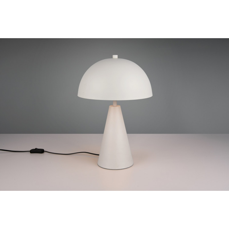 Lampa stołowa "grzybek" na stożkowej podstawie Alfie 30cm H43cm szara Trio