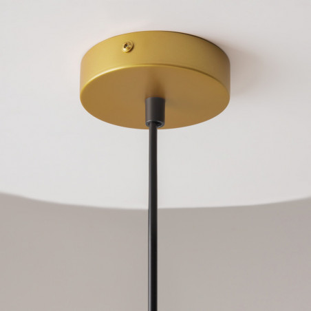 Lampa wisząca szklana kula glamour Telford 20cm biało-złota Maytoni