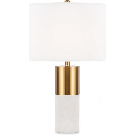 Lampa stołowa glamour Bianco 39cm H65cm biało-mosiężna Maytoni