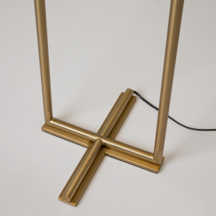 Lampa podłogowa 2 szklane kule The Sixth Sense 150cm biały / mosiądz Maytoni