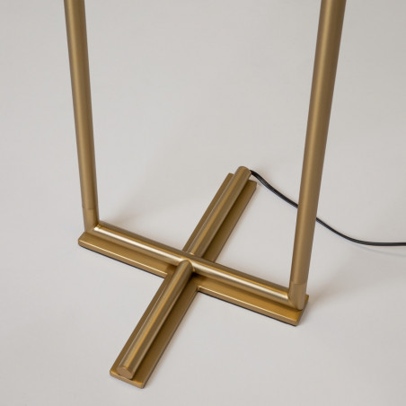 Lampa podłogowa 2 szklane kule The Sixth Sense 150cm biały / mosiądz Maytoni