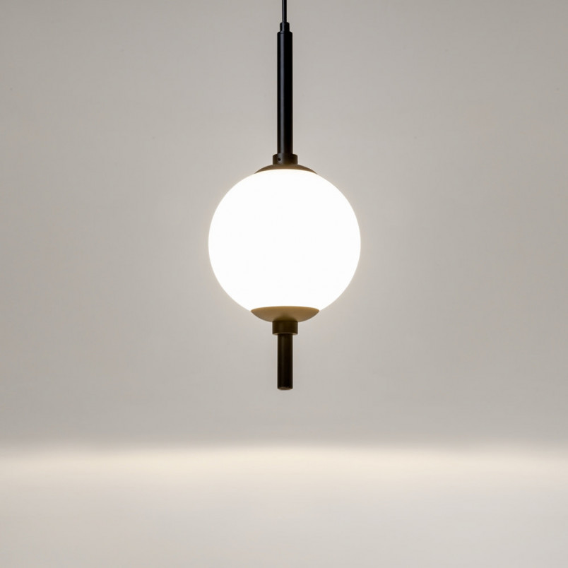 Lampa wisząca szklana kula The Sixth Sense 18cm biały / czarny Maytoni