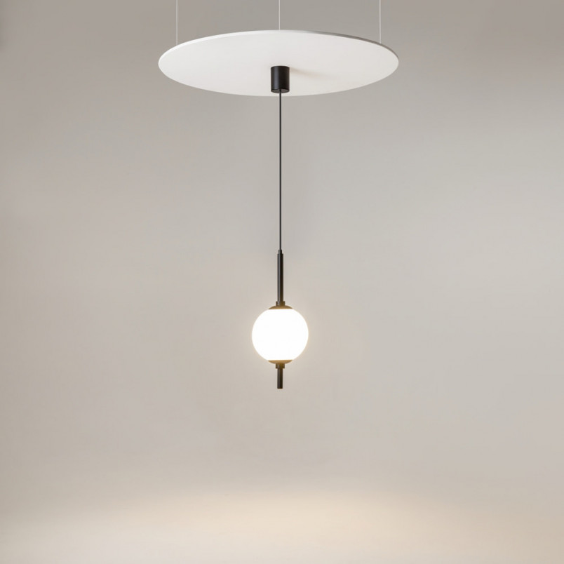 Lampa wisząca szklana kula The Sixth Sense 18cm biały / czarny Maytoni