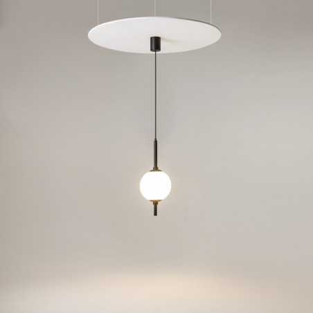 Lampa wisząca szklana kula The Sixth Sense 18cm biały / czarny Maytoni