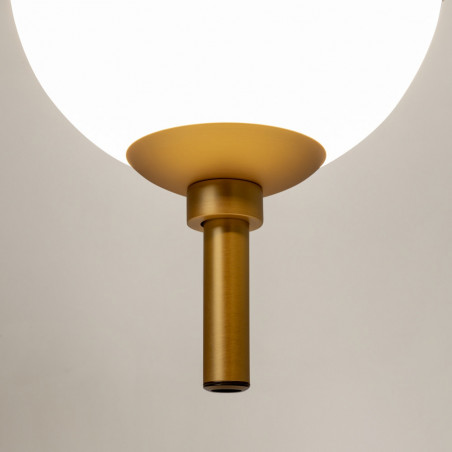 Lampa wisząca szklana kula The Sixth Sense 18cm biały / mosiądz Maytoni