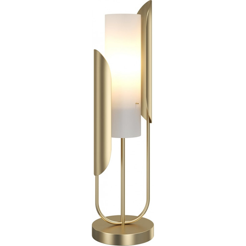 Lampa szklana na komodę Сipresso 20cm biało-złota Maytoni