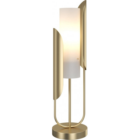 Lampa szklana na komodę Сipresso 20cm biało-złota Maytoni