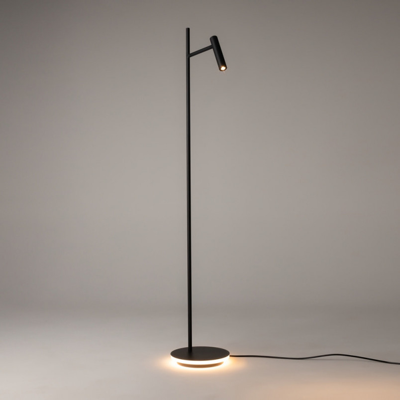 Lampa podłogowa minimalistyczna Estudo LED czarna Maytoni