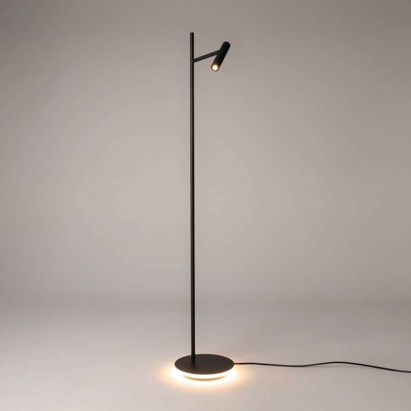 Lampa podłogowa minimalistyczna Estudo LED czarna Maytoni