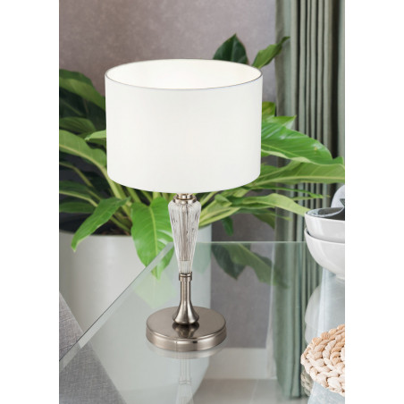 Lampa stołowa hampton Alicante biały / nikiel Maytoni