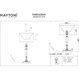 Lampa stołowa hampton Alicante biały / nikiel Maytoni