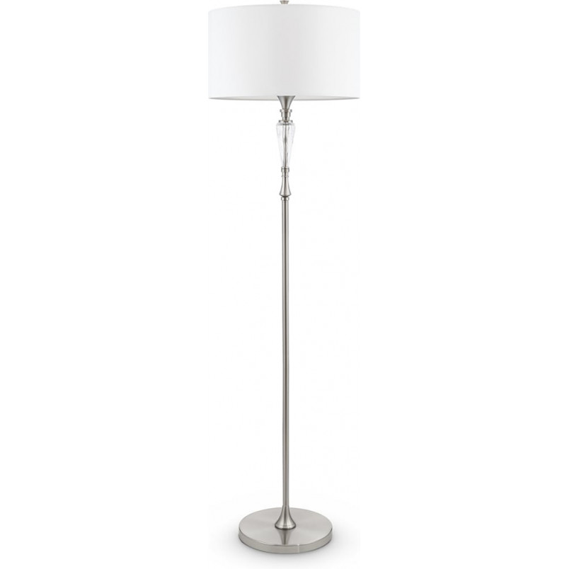 Lampa podłogowa z abażurem hampton Alicante 158cm biały / nikiel Maytoni
